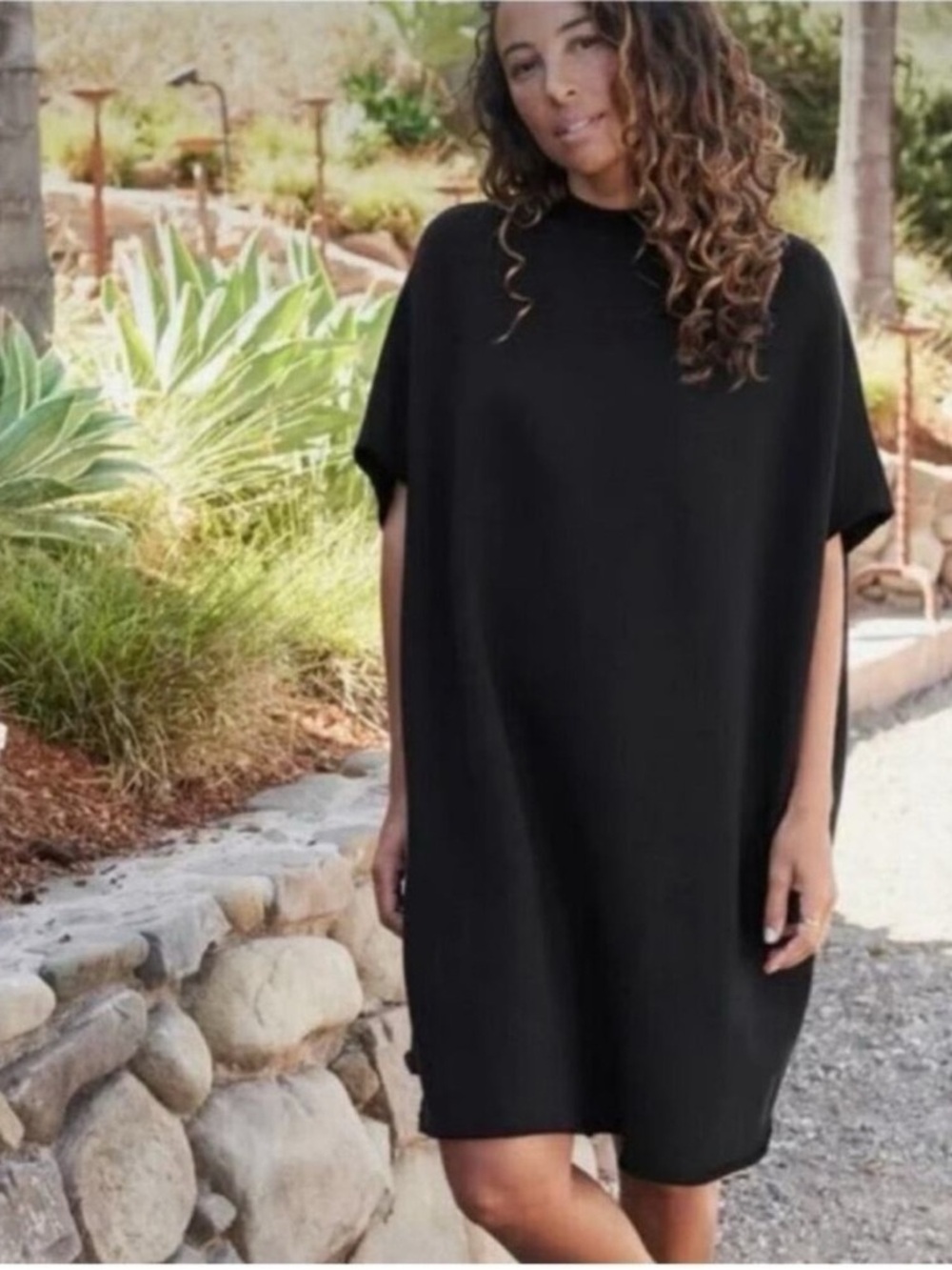 Frank & Eileen Ella "The Easiest Funnel Neck Dress In Black size XSmall/ Small